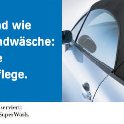 Aral SuperWash Plakate am POS