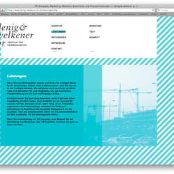 denig und welkener – Entwicklung der Internet-Seite