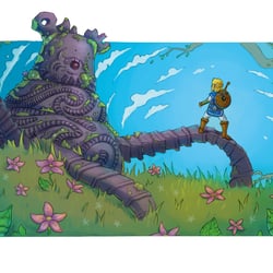 Fanart Zelda Breath of the Wild (Bleistiftzeichnung, digital koloriert)