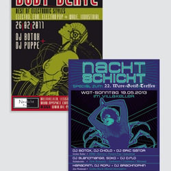 DJ BOTOX: Illustration und Flyergestaltung