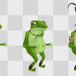 Vektor Figur – Stammeskriegerfrosch