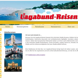 Layout, Reinzeichnung für Joomla! „Vagabund-Reisen Flensburg“