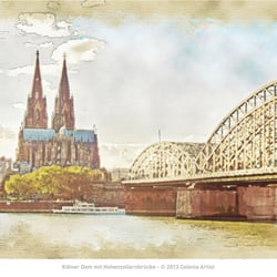 Kölner Dom mit Hohenzollernbrücke