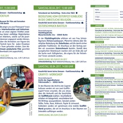 Zick-Zack-Faltblatt offen Veranstaltungsangebote
