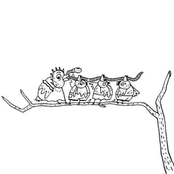 „Der Hut mit dem Dach“, Bilderbuchillustration, Beispielzeichnung