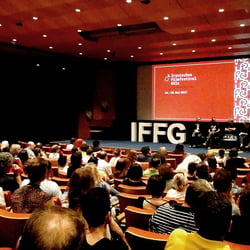 Visual Projektion in Vorführraum des Filmforum NRW im Museum Ludwig