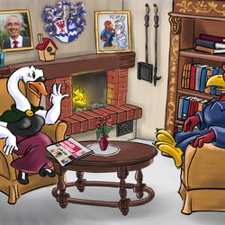 Panel-Artwork – Lokalpolitische Diskussion zuhause bei Swani & Bert