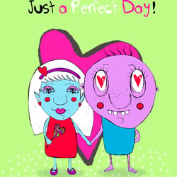 Googly And Mala, hand and digital illustration 2009