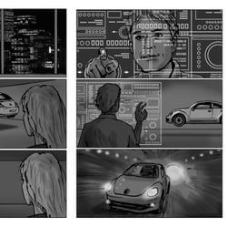 Storyboard digitale Illustrationstechnik