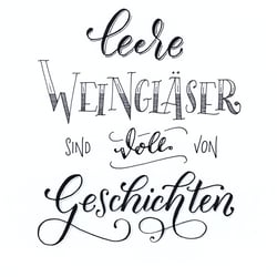 Leere Weingläser