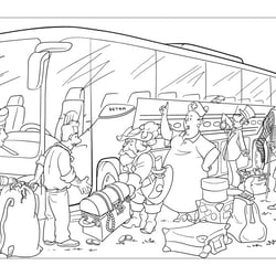 Bus-Ausmalbild