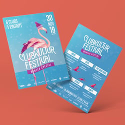 Flyer für das Clubkultur Festival Bielefeld