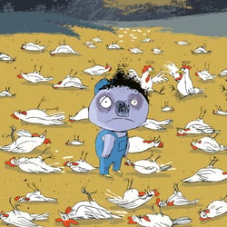 Illustration zu: „Der kleine Herr Tod“, Rohwohlt Verlag