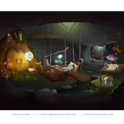 Layout und Backgroundpainting für ein Spieleerlebnis mit Parallaxe-Effekt, Children of Lumera