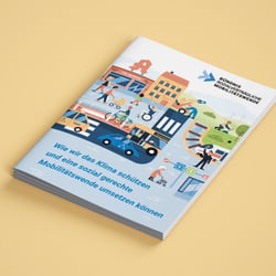 Titelseite mit Wimmelbild „Sozialverträgliche Mobilitätswende“