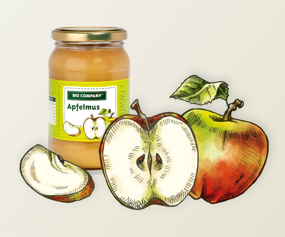 Verena-Faeth Bio-Company Illustration Apfelmus