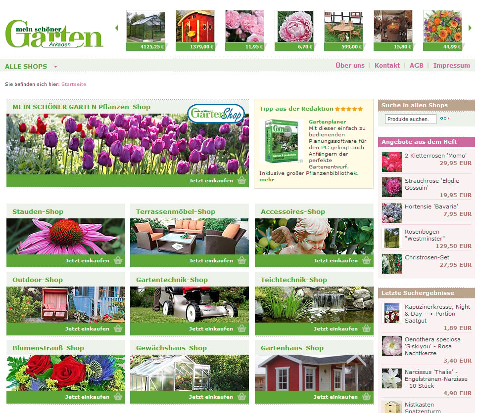 Garten-Arkaden Startseite