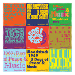 Briefmarkenserie zum Jahrestag 40 Jahre Woodstock