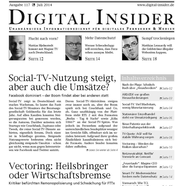 Chefredaktion für das B2B-Magazin DIGITAL INSIDER