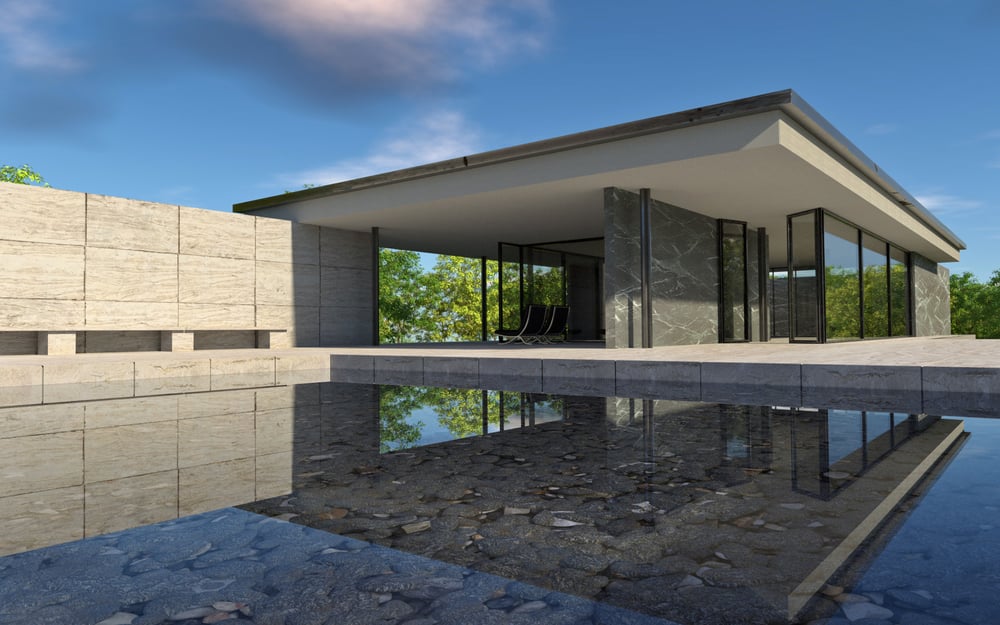 Architekturvisualisierung – German Pavillion von Mies van der Rohe