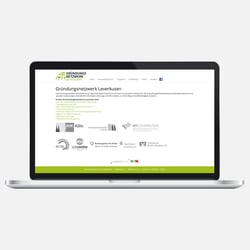 Webseite Gründungsnetzwerk Leverkusen