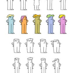 Sympathiefiguren. Kunde: Evergy.