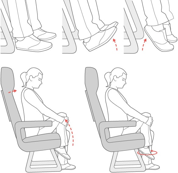 Übngen im Flugzeug