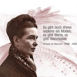 Simone de Beauvoir (1908 – 1986) eig. Simone Lucie Bertrand de Beauvoir frz. Schriftstellerin u. Theoretikerin