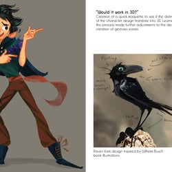 Kraba Character and Raven Design