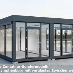 Doppel-Home-Offiice Container mit verglaster Zwischenwand „Corona Container“