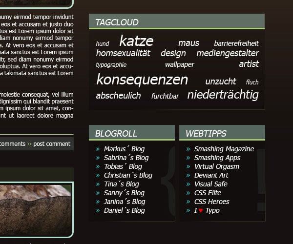 Detail Sidebar