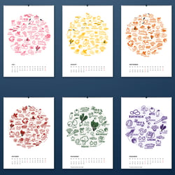 Obst und Gemüse Kalender