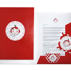marmeladenmädchen. Corporate Design, hier Presse-Mappe.
