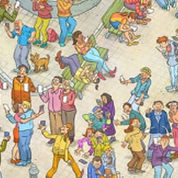 Mobile Zombies. Kunde:Athesia Verlag. Wimmelbild Puzzle