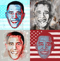 Portraillu in verschiedenen digitalen Stilen