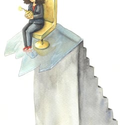 Editorial-Illustration für einen Artikel in der Zeitschrift Funkturm