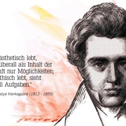 Søren Aabye Kierkegaard (1813 – 1855) dänischer Philosoph, Theologe und Schriftsteller.