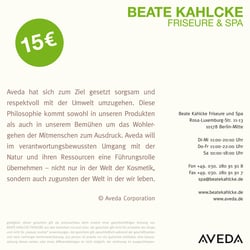 Aveda-Flyer hinten