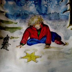 Aquarell, Buntstift