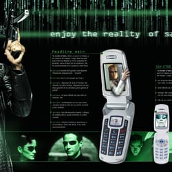 Produktfolder der Samsung Matrix Mobiltelefone