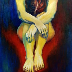 „weiblicher Akt“, Öl auf Leinwand, 50×70cm