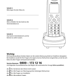 Bedienungsanleitung Panasonic Telefon für Telecenter24 GmbH
