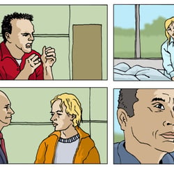 Storyboard digitale Illustrationstechnik