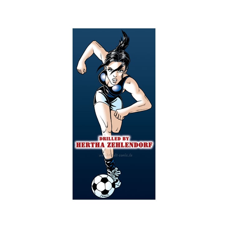 Frauenfußball – Werbeillustration für F.C. Hertha 03 Zehlendorf Berlin