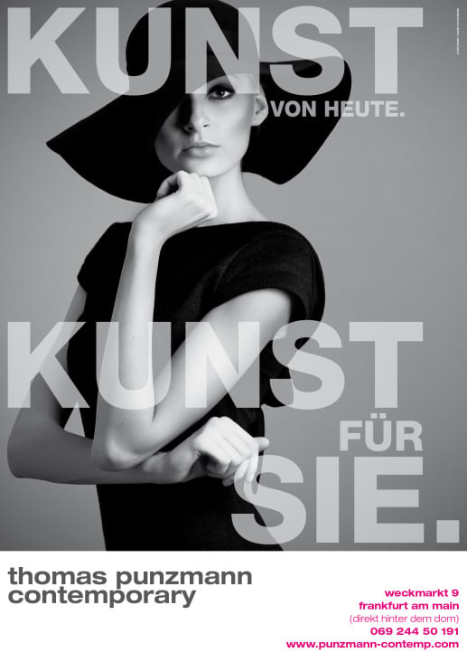Plakat Kampagne für eine Kunst-Galerie