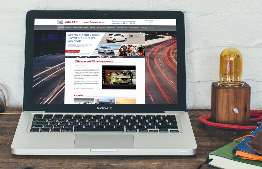 SEAT Wedel // Screendesign – Mock-Up