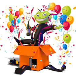 3D Character Frog for representation of the company