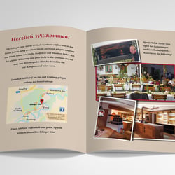 Speisekarte im Auftrag des „Ebinger Alm“ Restaurants (Gestaltung in InDesign)