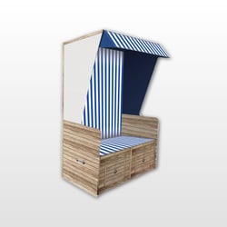 Schaufenster-Dekoration Strandkorb