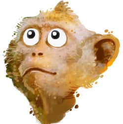 Affe Portrait Illustration